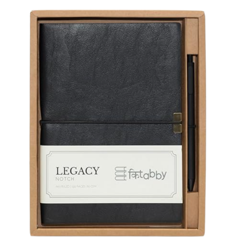 Legacy Notch A5 Notebook with Pen (Black)