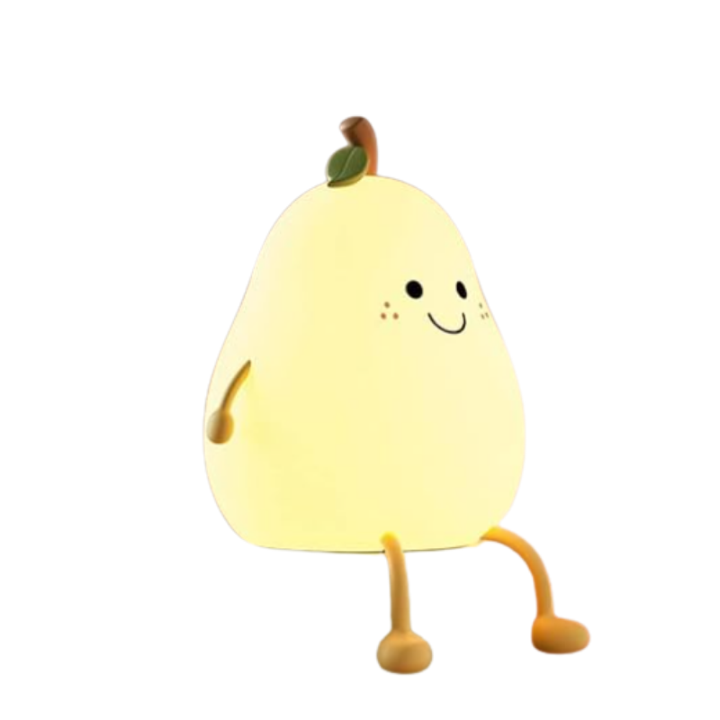 Silicone Pear Night Lamp (7-Colour LED)