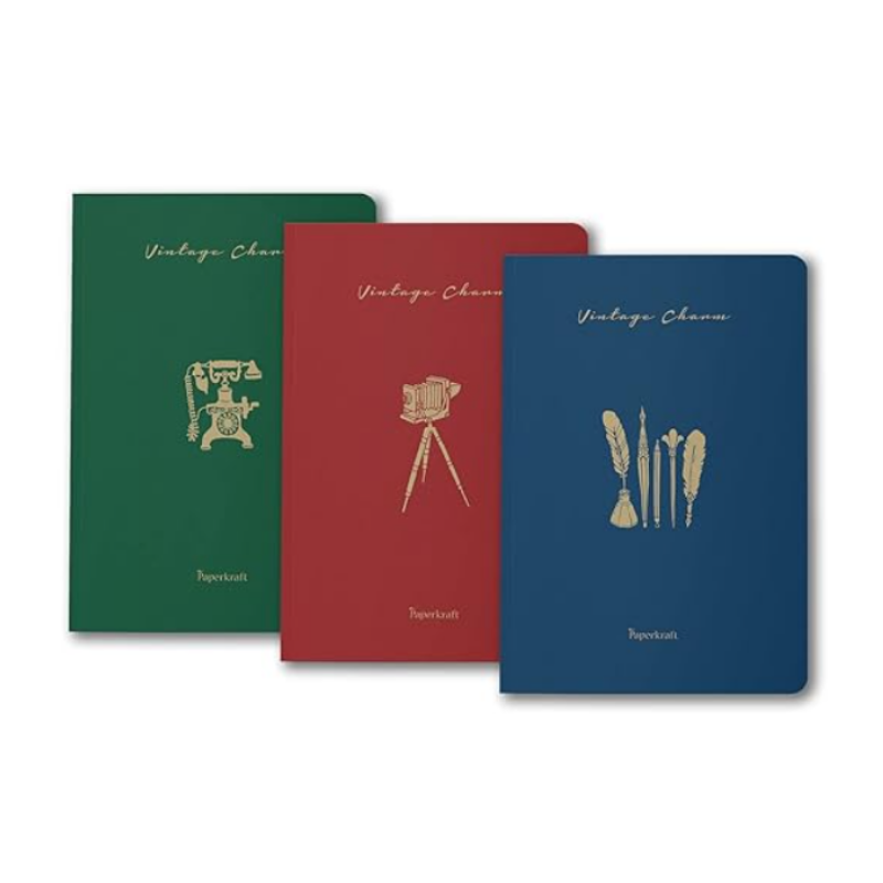 Paperkraft Vintage Series A5 Notebook (Pack of 3)