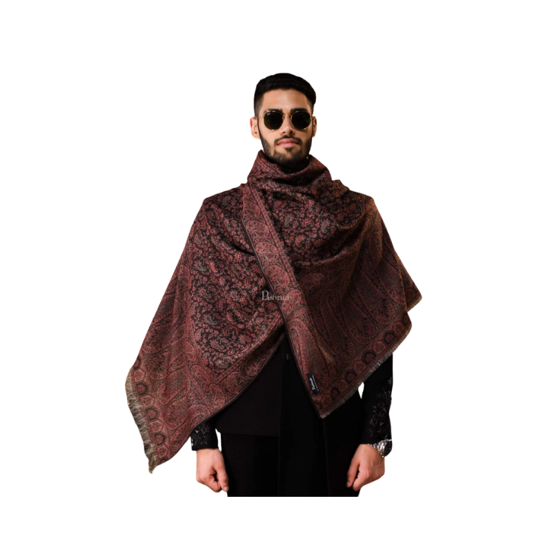 Mens Ethnic Weave Stole, Fine Wool