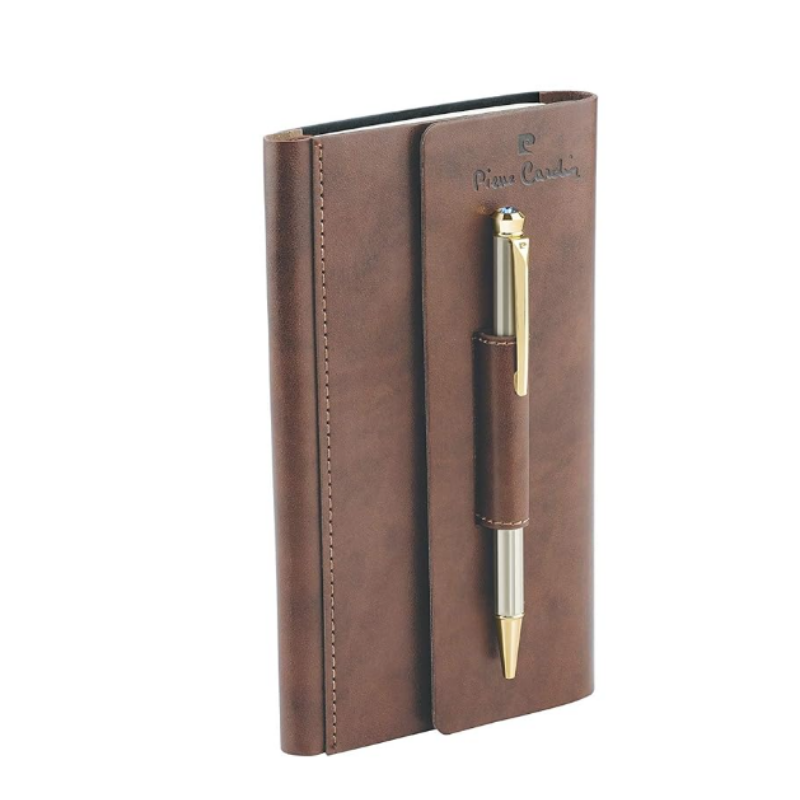 Pierre Cardin Ball Pen + Leather Diary Gift Set