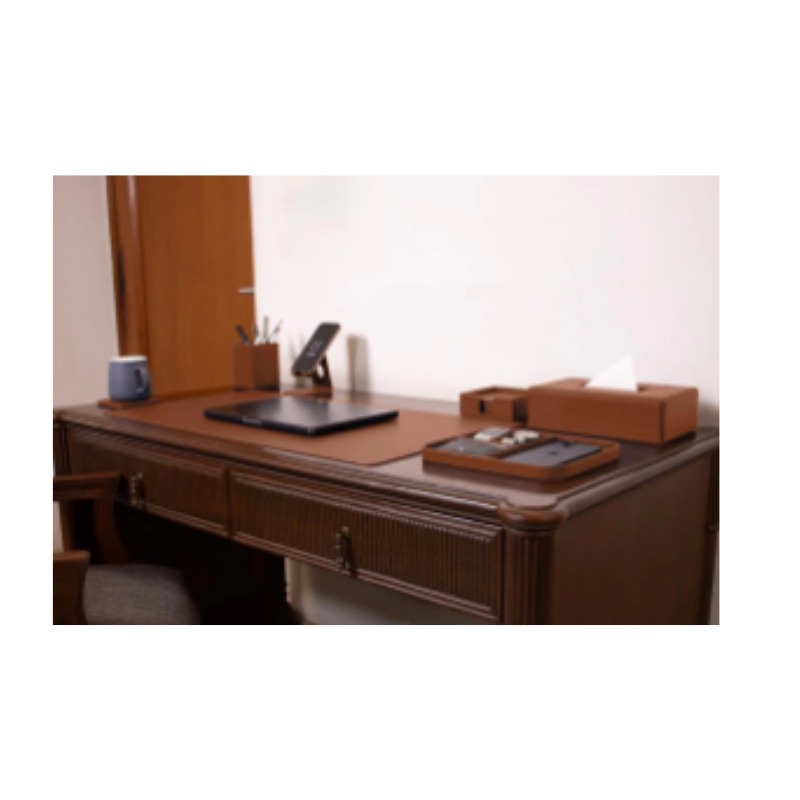 Premium Vegan Leather Executive Desk Set of 6
