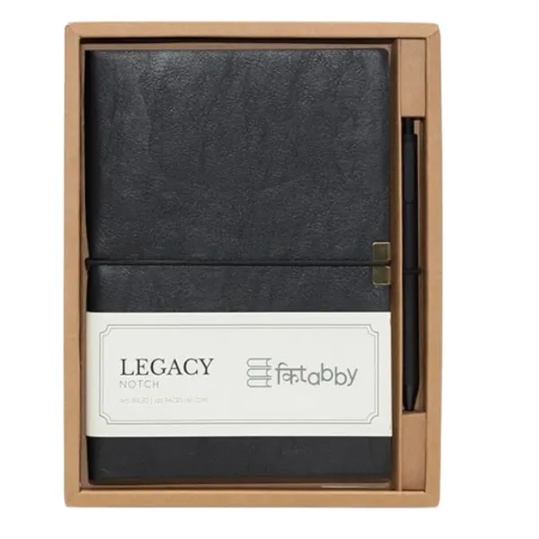 Legacy Notch A5 Notebook with Pen (Black)