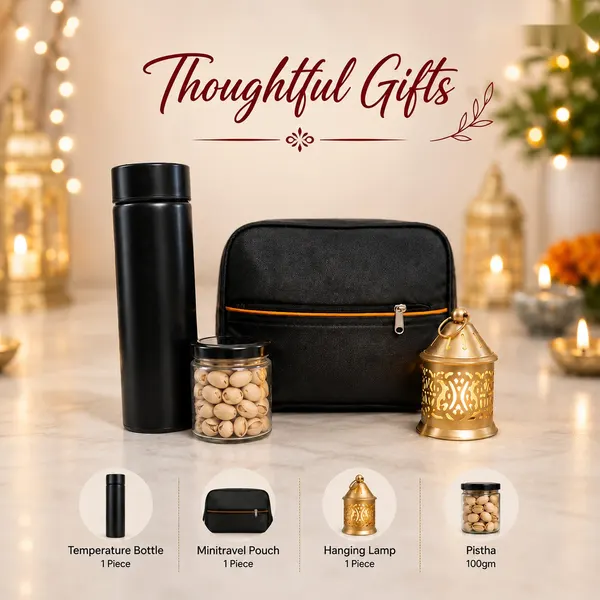 Thoughtful Gifts - Temperature Bottle & Travel Pouch