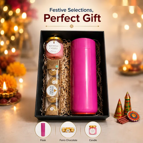 Festive Selections - Flask, Ferrero & Candle