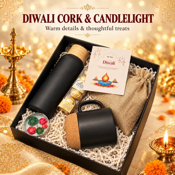 Diwali Cork & Candlelight Hamper