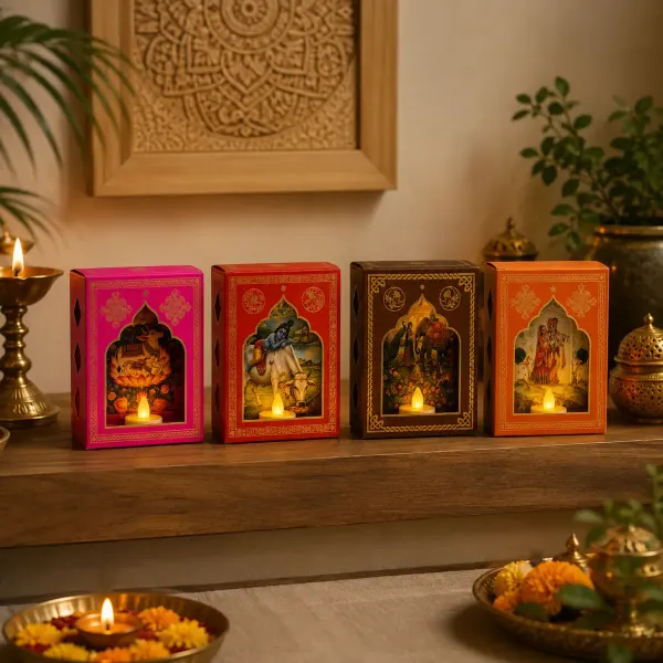 Jharokha Wall Décor with LED Candles