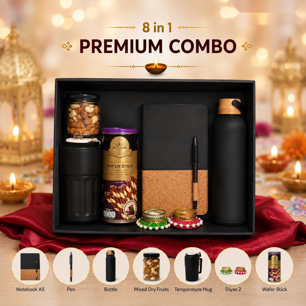 8-in-1 Premium Combo - Diwali corporate gift box