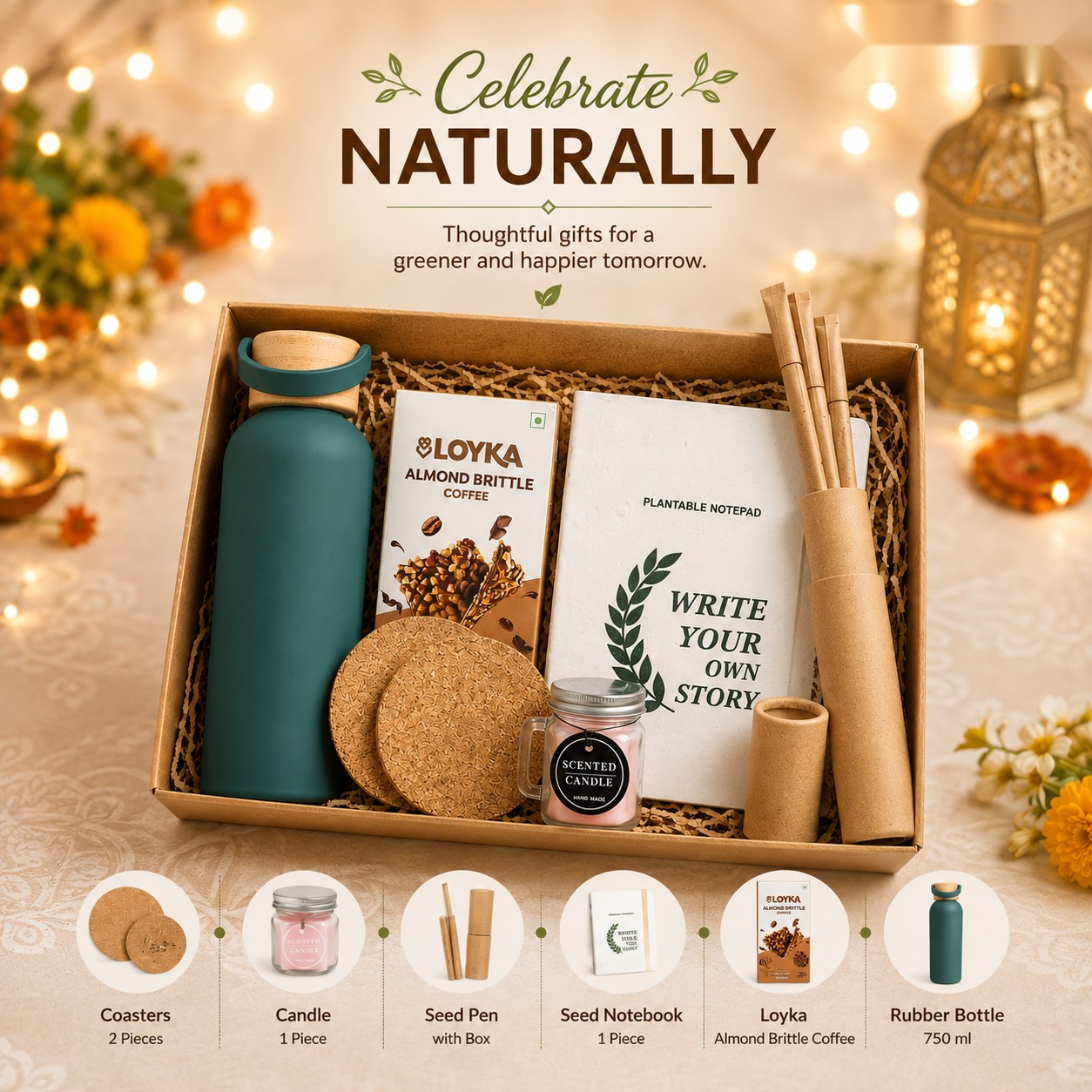 Celebrate Naturally - Eco Gift Box - Diwali corporate gift box